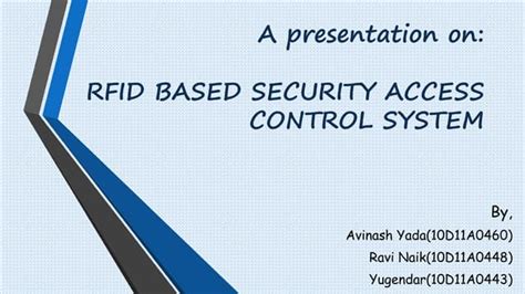 rfid security access control system ppt|RFID BASED ACCESS CONTROL SYSTEM .